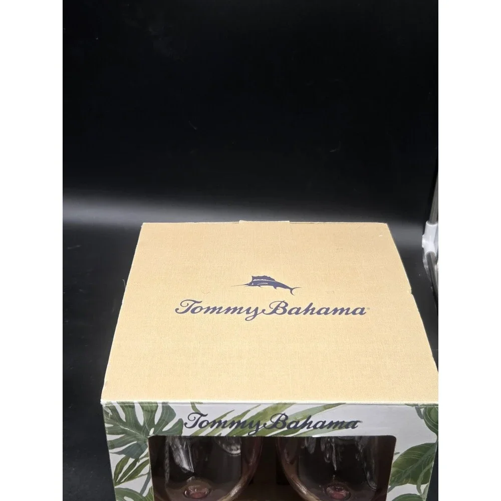 Set Of 4 Tommy Bahama Shatterproof BPA Free Wine Glasses Pink